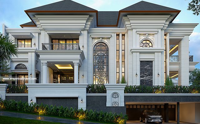 Desain Rumah Klasik 3 Lantai Ibu I di  Jakarta Selatan