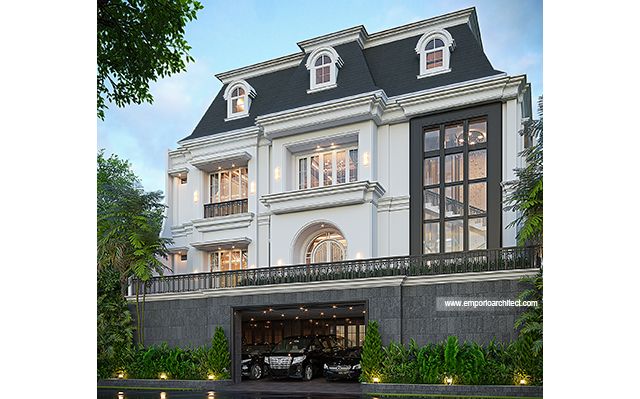 Desain Rumah Mediteran 3 Lantai Ibu HTT 1848 di  Solo