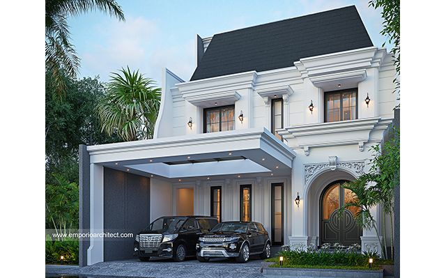 Desain Rumah Mediteran 3 Lantai Bapak YSR 1839 di  Jakarta Timur