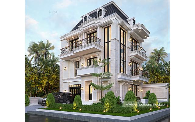 Desain Rumah Klasik 3 Lantai Ibu Ghyta di  Jember, Jawa Timur