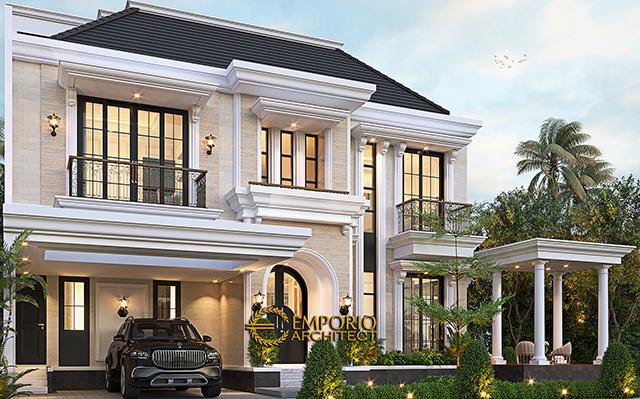 Desain Rumah Klasik 3 Lantai Ibu Novita Zaidt di  Jakarta Selatan