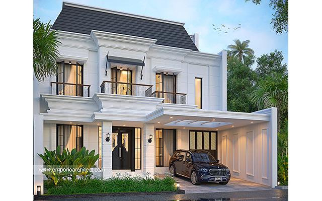 Desain Rumah Klasik 3 Lantai Ibu RHM 1569 di  Pekanbaru, Riau