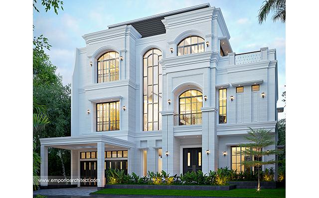 Desain Rumah Grand Marina Klasik 3 Lantai Bapak AD 1490 Type 20x25 di  Makassar