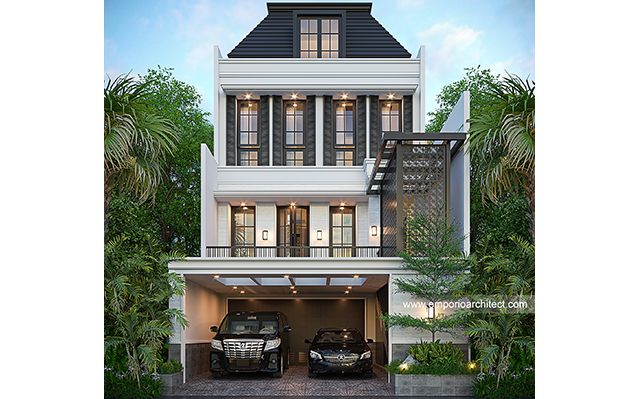 Desain Rumah Klasik 3 Lantai Bapak BBN di  Jakarta