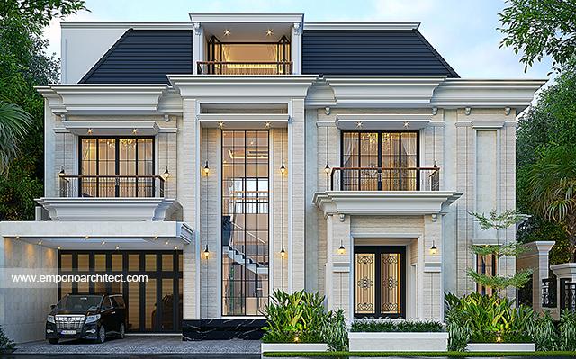 Desain Rumah Klasik 3 Lantai Bapak BD 1624 di  Bekasi