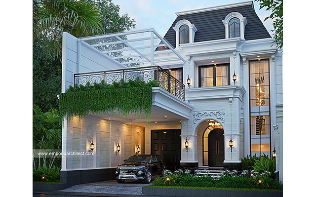 Desain Rumah Mediteran Klasik 2 Lantai Ibu YNN 1770 di  Medan