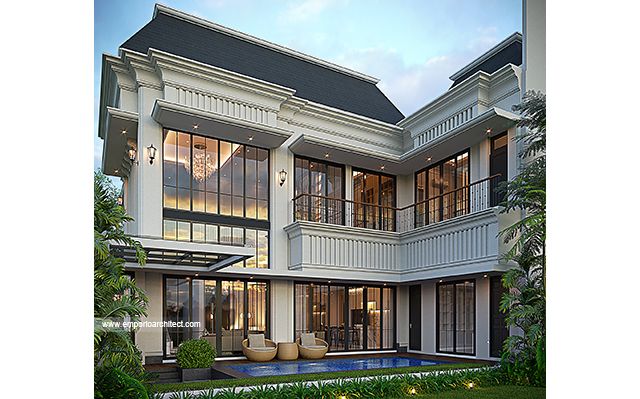 Desain Rumah Klasik Mediteran 2 Lantai Ibu MSJ 2143 di  Cipondoh, Tangerang