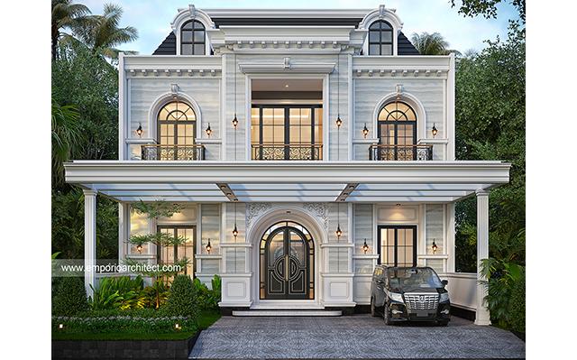 Desain Rumah Klasik Mediteran 2 Lantai Bapak HTN 1514 di  Jakarta