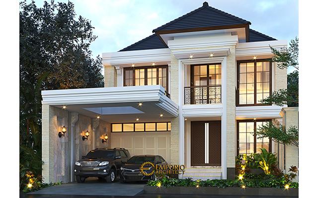 Desain Rumah Klasik Modern 2 Lantai Ibu Nurul di  Ponorogo, Jawa Timur