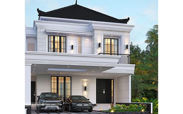 Desain Rumah Klasik Modern 2 Lantai Ibu Fifi di  Jakarta