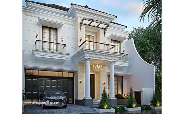 Desain Rumah Klasik Modern 2 Lantai Bapak ATS 1565 di  Jakarta