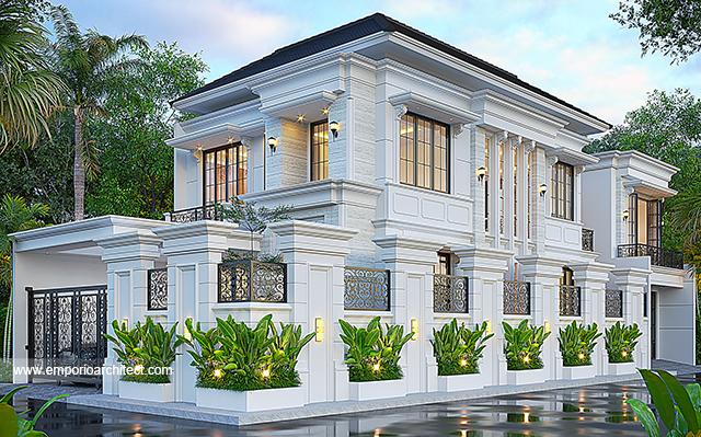 Desain Rumah Klasik Modern 2 Lantai Bapak HDI 1534 di  Jakarta