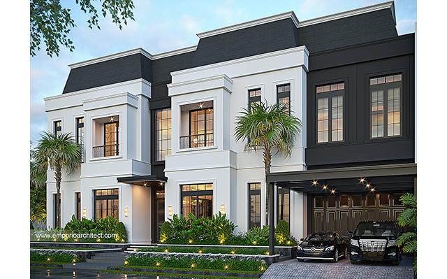 Desain Rumah Klasik Modern 2 Lantai Bapak BGS 1581 di  Yogyakarta