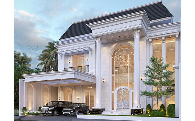 Desain Rumah Klasik Modern 2 Lantai Bapak SD di  Jakarta