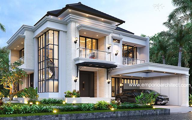 Desain Rumah Klasik Modern 2 Lantai Ibu NMI 1201 di  Alam Sutera, Tangerang