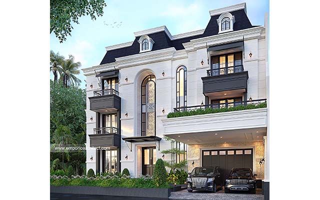 Desain Rumah Mediteran Modern 3 Lantai Bapak BBG 1737 di  Jakarta