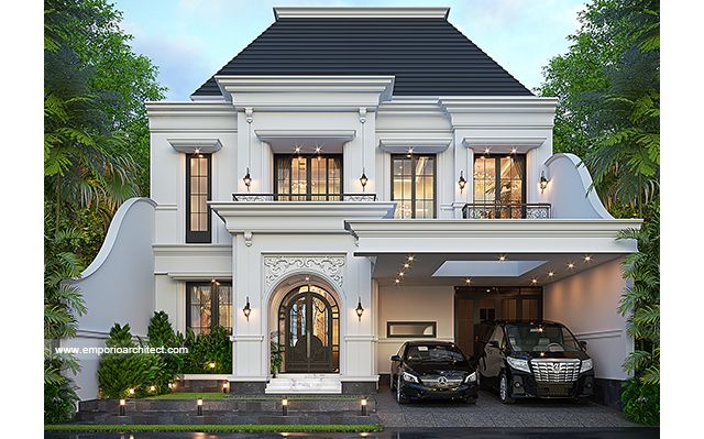 Desain Rumah Mediteran 2 Lantai Ibu NV 1905 di  Yogyakarta