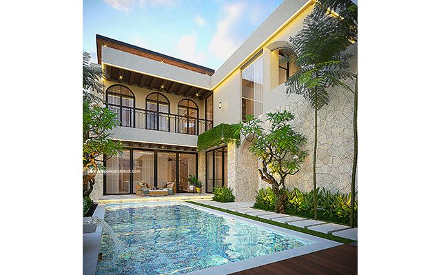 Desain Rumah Mediteran 2 Lantai Ibu A 1862 di  Tangerang