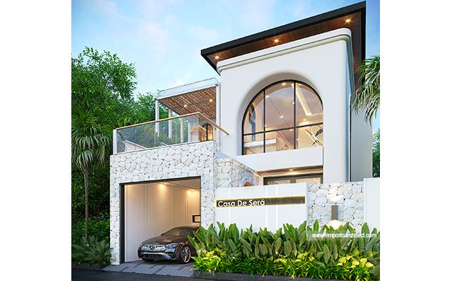 Desain Rumah Mediteran 2 Lantai Ibu SR 1971 di  Jimbaran, Badung, Bali