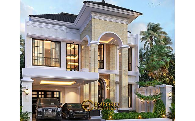 Desain Rumah Mediteran 2 Lantai Bapak Royke Poluakan di  BSD, Tangerang Selatan, Banten