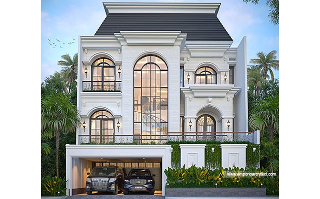 Desain Rumah Mediteran 4 Lantai Bapak ADT 1826 di  Bandung