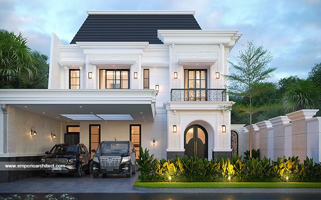 Desain Rumah Mediteran Klasik 2 Lantai Bapak AKG 1924 di  Pontianak