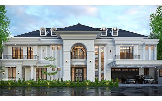 Desain Rumah Mediteran Klasik 2 Lantai Ibu YN 1950 di  Jakarta