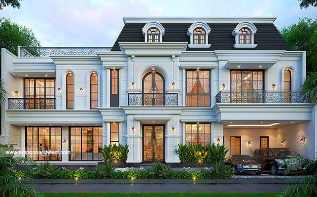 Desain Rumah Mediteran Klasik 3 Lantai Bapak PT di  Denpasar, Bali