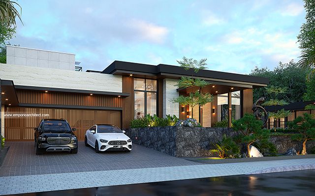 Desain Rumah Modern 2 Lantai Bapak YP di  Balikpapan