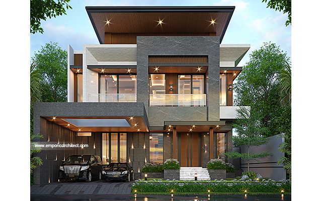 Desain Rumah Modern 2 Lantai Ibu FF 1783 di  Makassar