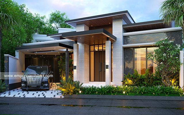 Desain Rumah Modern 1 Lantai Ibu MRK 1748 di  Bandung