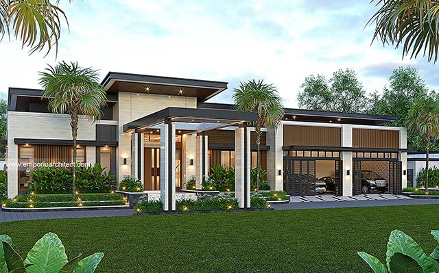 Desain Rumah Modern 1 Lantai Bapak TBG 1584 di  Baturaja, Sumatera Selatan