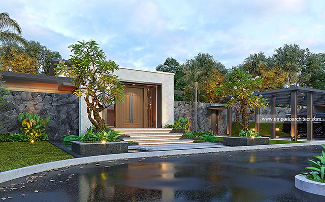 Desain Rumah Modern 1 Lantai Ibu Diana di  Ciawi, Bogor