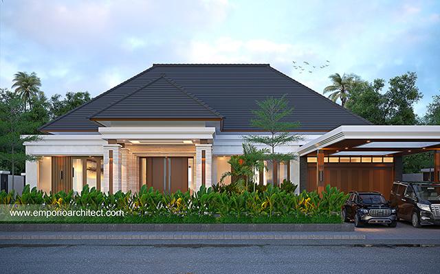 Desain Rumah Modern 1 Lantai Bapak TDD 1641 di  Madiun, Jawa Timur