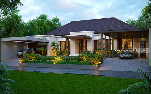 Desain Rumah Modern 1 Lantai Ibu OT 1661 di  Semarang