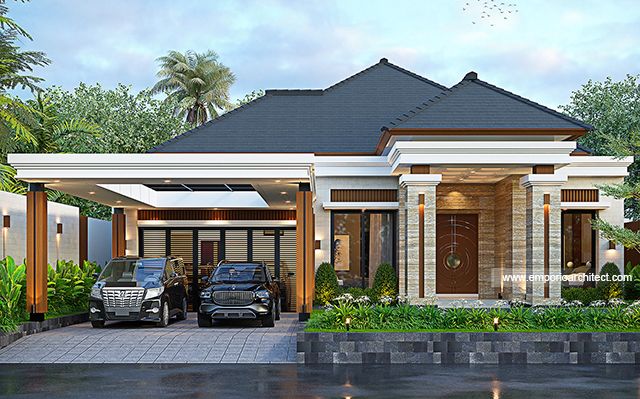 Desain Rumah Modern 1 Lantai Bapak E di  Kalimantan Tengah