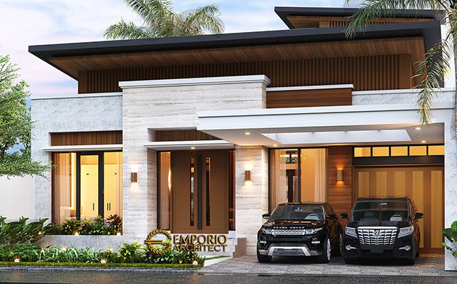 Desain Rumah Modern 1.5 Lantai Bapak Reza di  Pekanbaru, Riau