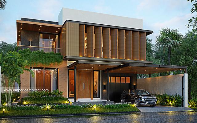 Desain Rumah Modern 2 Lantai Bapak TFQ 1660 di  Surabaya