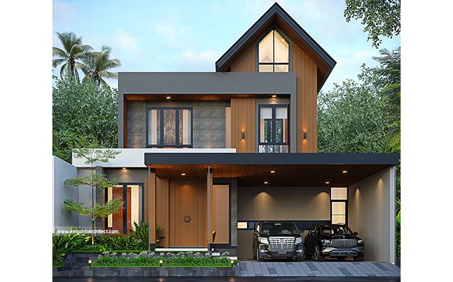 Desain Rumah Modern 2 Lantai Bapak IRW di  Depok, Jawa Barat