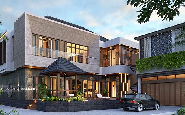 Desain Rumah Modern 2 Lantai Bapak GLG di  Lampung