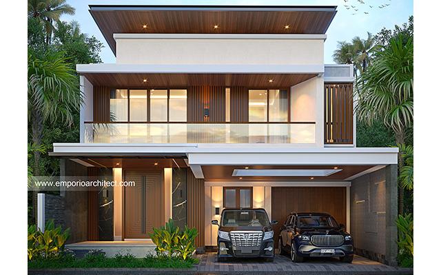 Desain Rumah Modern 2 Lantai Bapak YDH 1582 di  Bandung