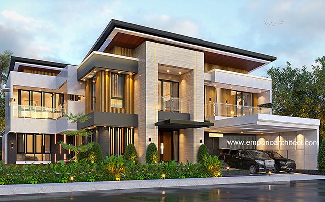 Desain Rumah Modern 2 Lantai Bapak RDY di  Lampung