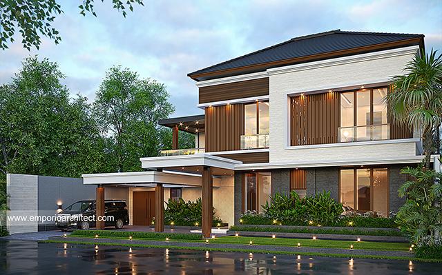 Desain Rumah Modern 2 Lantai Bapak DNL 1566 di  Yogyakarta