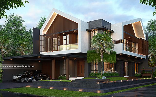 Desain Rumah Modern 2 Lantai Bapak GLB 1847 di  Jawa Timur