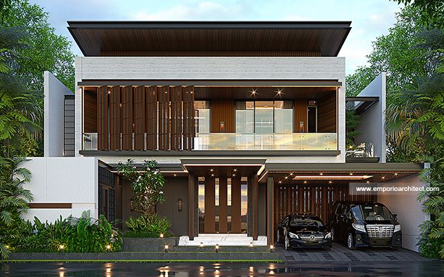 Desain Rumah Modern 2 Lantai Bapak EWN 1913 di  Solo (Surakarta)