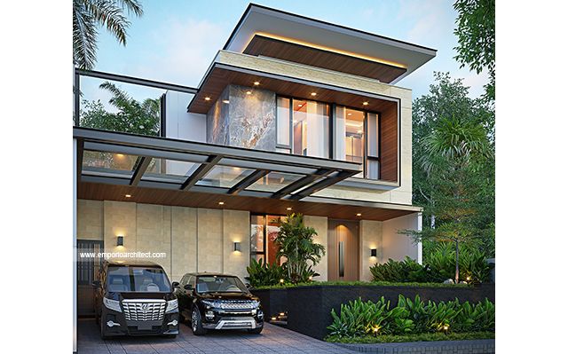 Desain Rumah Modern 2 Lantai Bapak SVN di  Jambi