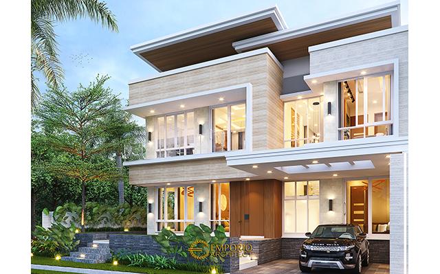 Desain Rumah Modern 2 Lantai Ibu Liza di  Batam