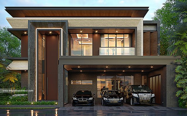 Desain Rumah Modern 2 Lantai Bapak TM 2109 di  Tangerang