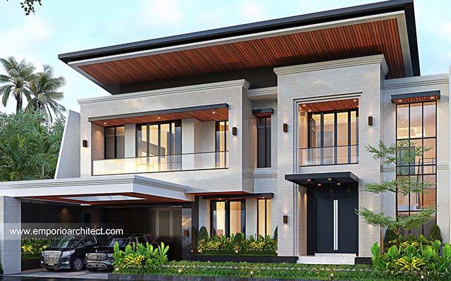 Desain Rumah Modern 2 Lantai Bapak HWN 1664 di  Surabaya