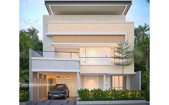 Desain Rumah Modern 2 Lantai Ibu WN di  Jakarta Timur